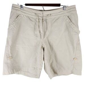 Merrell Opti-Wick Hiking Shorts Womens 10 Tan Nylon UPF 50 Outdoor Cargo Khaki